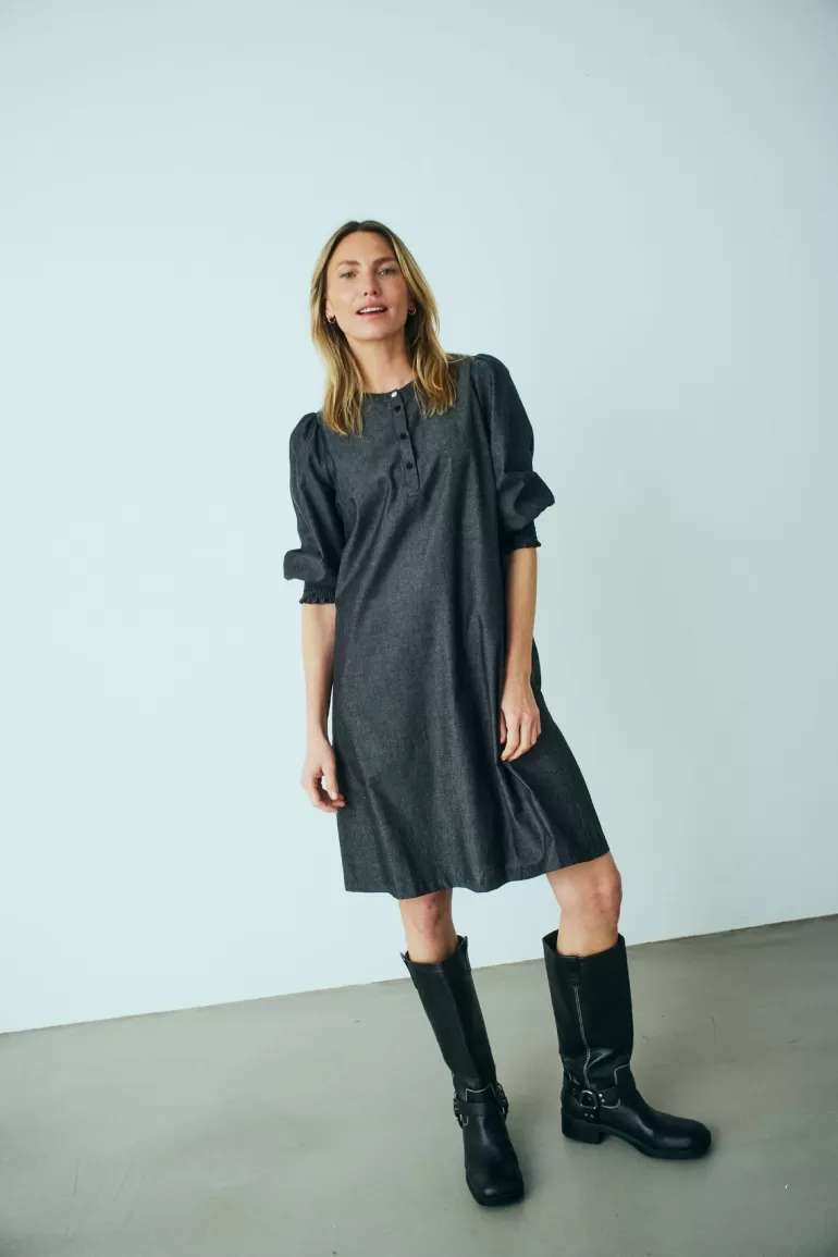 FREEQUENT FQABY - DRESS - BLACK Blackdenim Best Sale