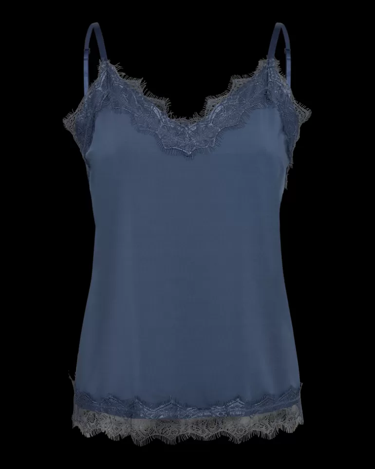 FREEQUENT FQBICCO  -  LACE TOP - BLUE VintageIndigo Outlet