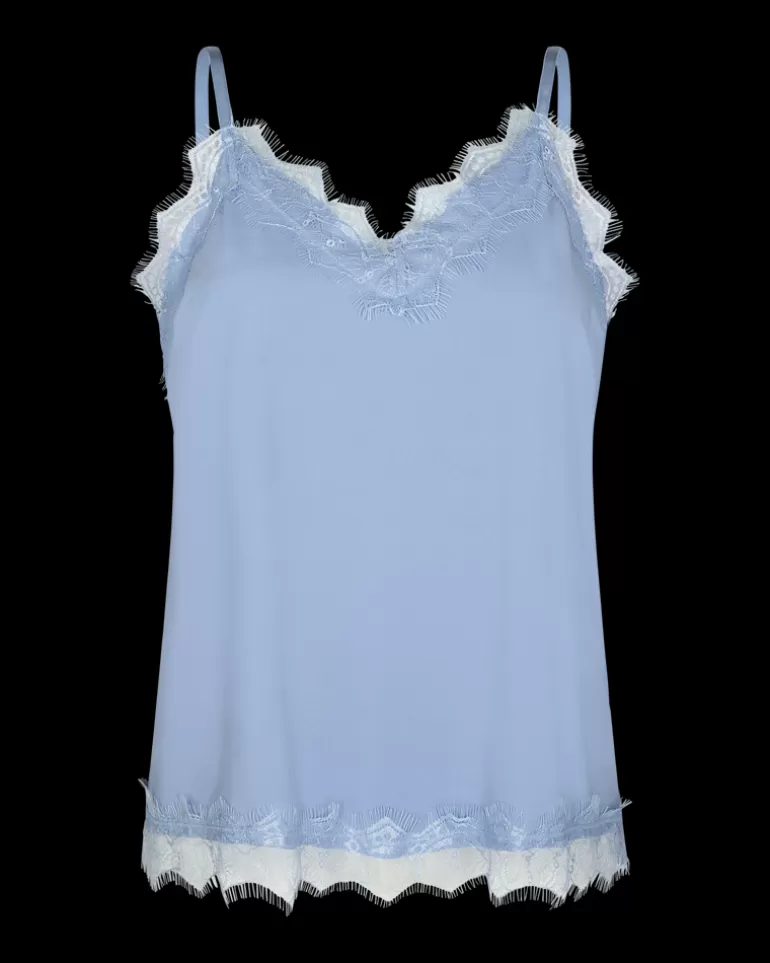 FREEQUENT FQBICCO  -  LACE TOP - BLUE ChambrayBlue Flash Sale