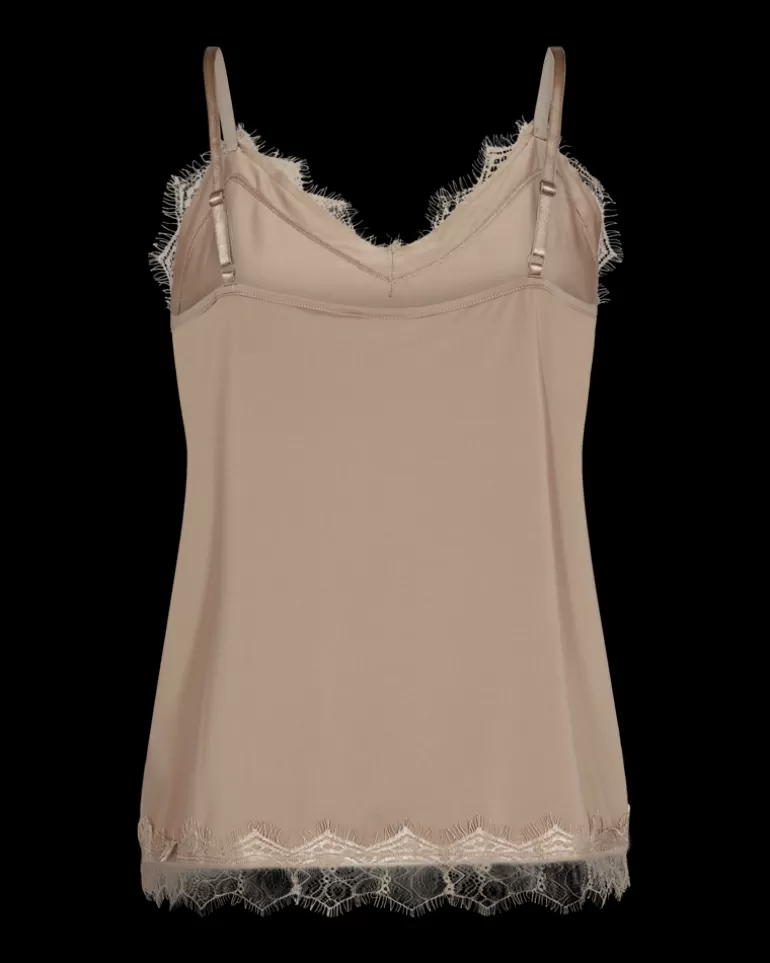 FREEQUENT FQBICCO  -  LACE TOP - BROWN DesertTaupe Best Sale