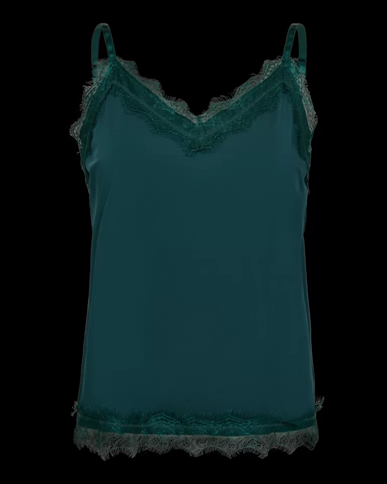 FREEQUENT FQBICCO  -  LACE TOP - GREEN PonderosaPine Hot