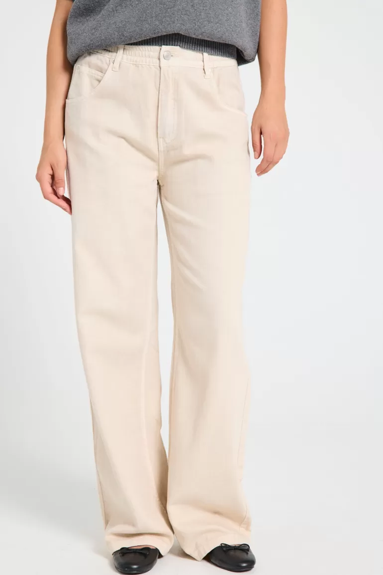 FREEQUENT FQCILLA - PANTS - BEIGE Moonbeam Fashion