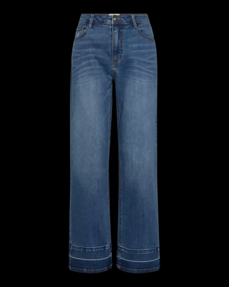 FREEQUENT FQCOLLY - DENIM PANTS - BLUE MediumBlueDenim Best Sale