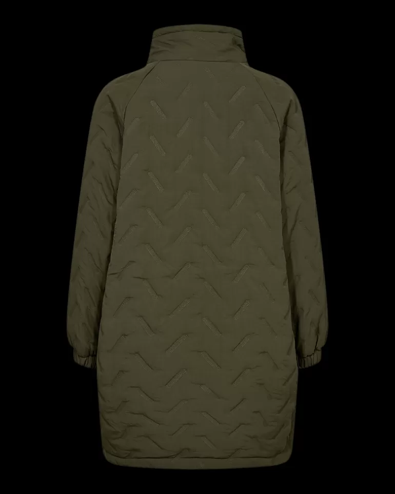 FREEQUENT FQCROWN - WADDED JACKET - GREEN OliveNight Sale