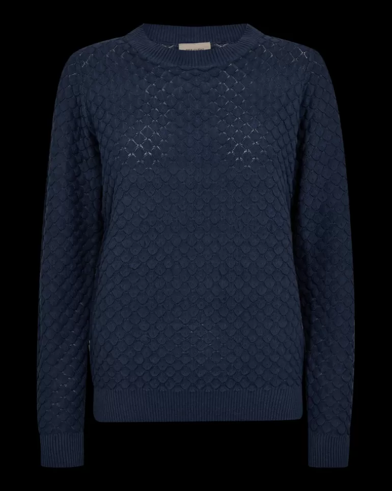 FREEQUENT FQDODO - KNITTED PULLOVER - BLUE VintageIndigo Sale