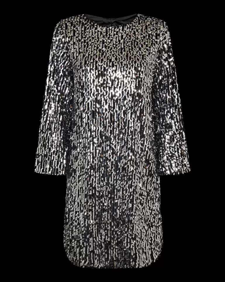 FREEQUENT FQEVE - DRESS - GREY AND BLACK Silverw.Black Shop