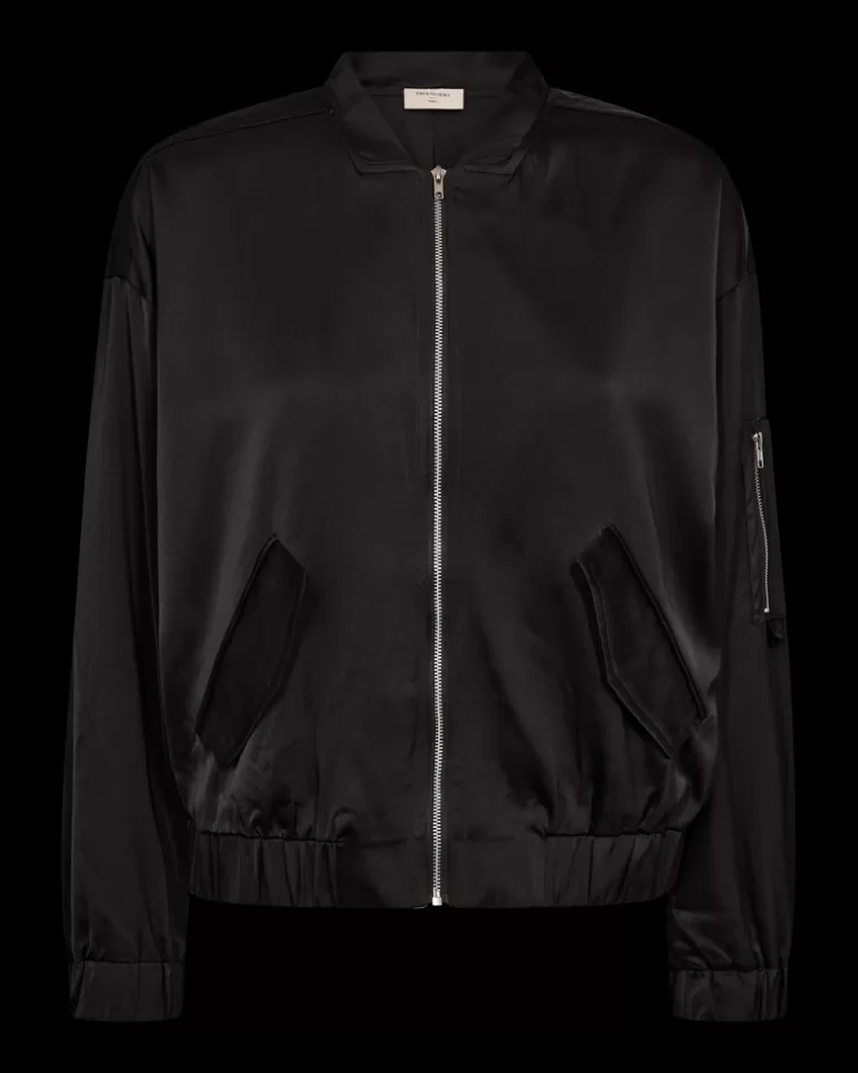 FREEQUENT FQFLEN - BOMBER JACKET - Black Outlet