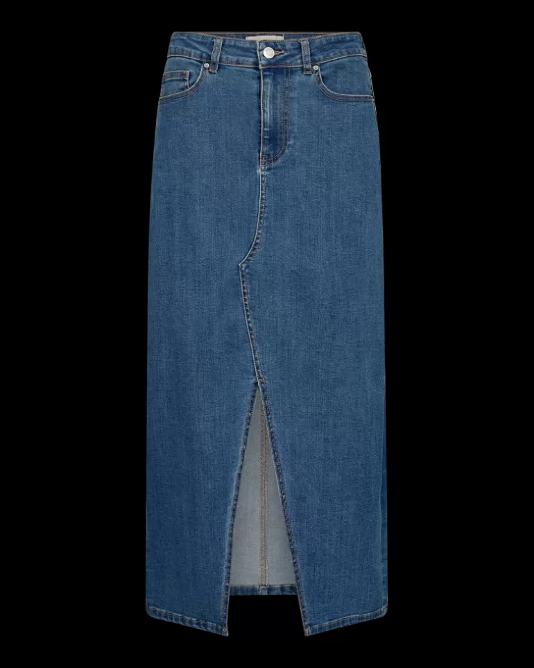 FREEQUENT FQHARLAN - DENIM SKIRT - BLUE VintageBlueDenim Flash Sale