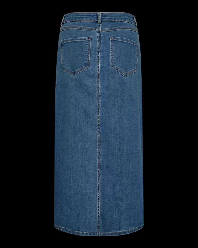 FREEQUENT FQHARLAN - DENIM SKIRT - BLUE VintageBlueDenim Flash Sale