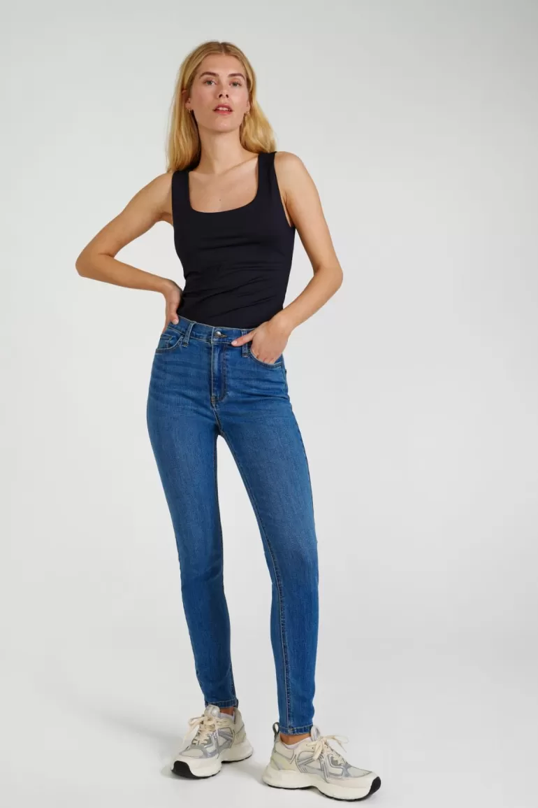 FREEQUENT FQHARLOW - JEANS WITH TIGHT FIT - BLUE VintageBlueDenim Flash Sale