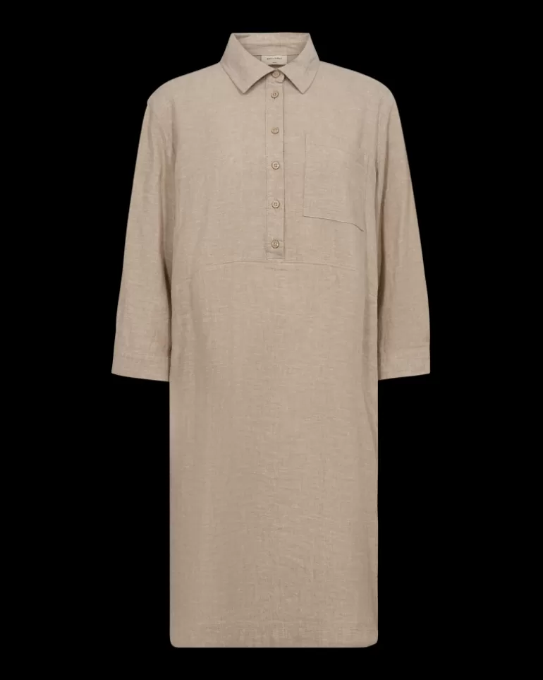 FREEQUENT FQLALUNA - LINEN DRESS - BEIGE Sandmelange Sale