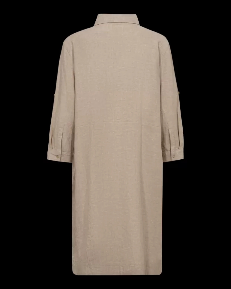 FREEQUENT FQLALUNA - LINEN DRESS - BEIGE Sandmelange Sale