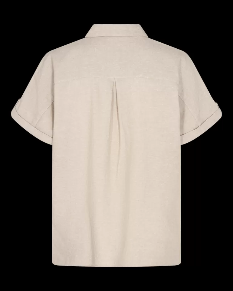 FREEQUENT FQLAVA - LINEN SHIRT - BEIGE Sandmelange Best