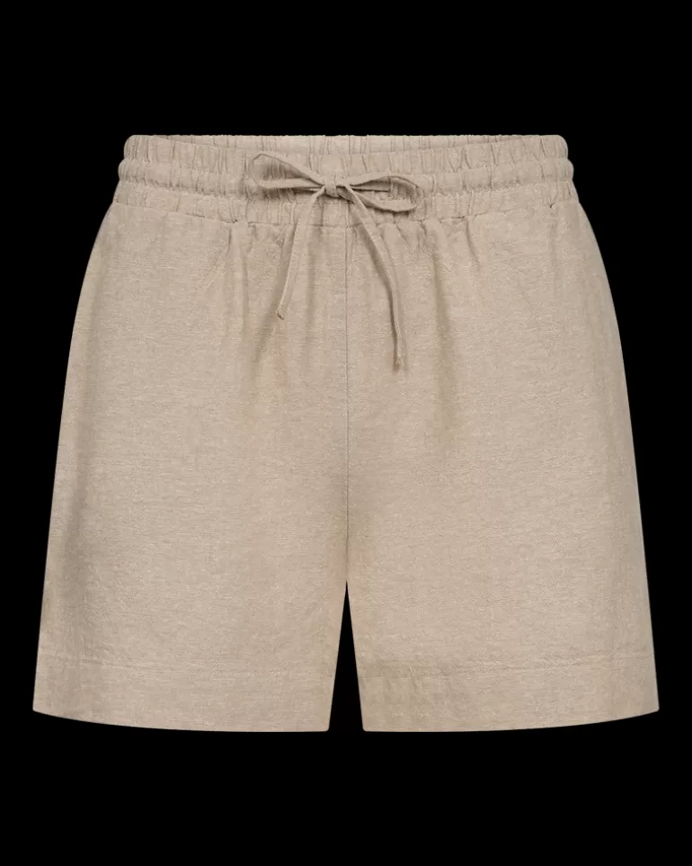 FREEQUENT FQLAVA - LINEN SHORTS - BEIGE Sandmelange Cheap