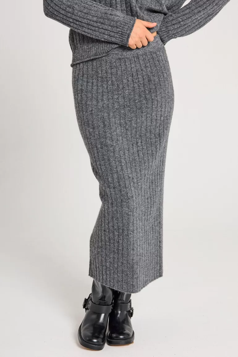 FREEQUENT FQMONEY - SKIRT - GREY DarkGreyMelange Best Sale