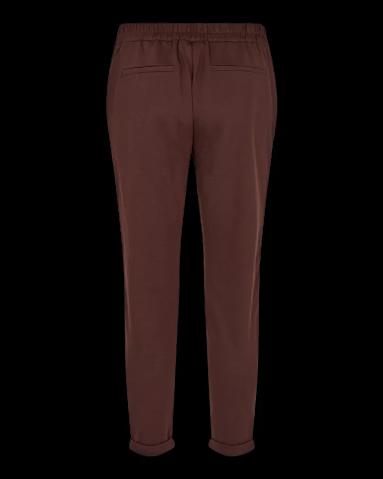 FREEQUENT FQNANNI - ANKLE PANTS - BROWN CoffeeBean New