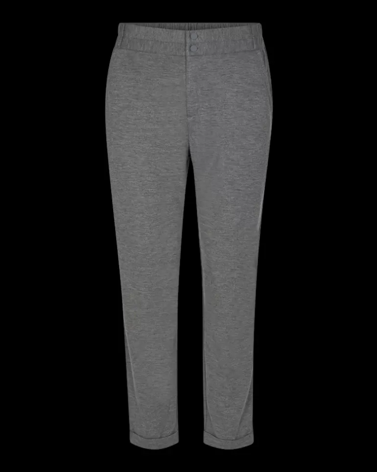 FREEQUENT FQNANNI - ANKLE PANTS - GREY Darkgreymelange New