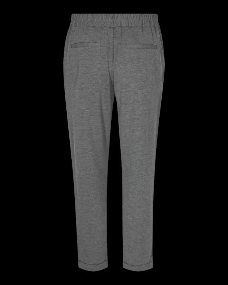 FREEQUENT FQNANNI - ANKLE PANTS - GREY Darkgreymelange New