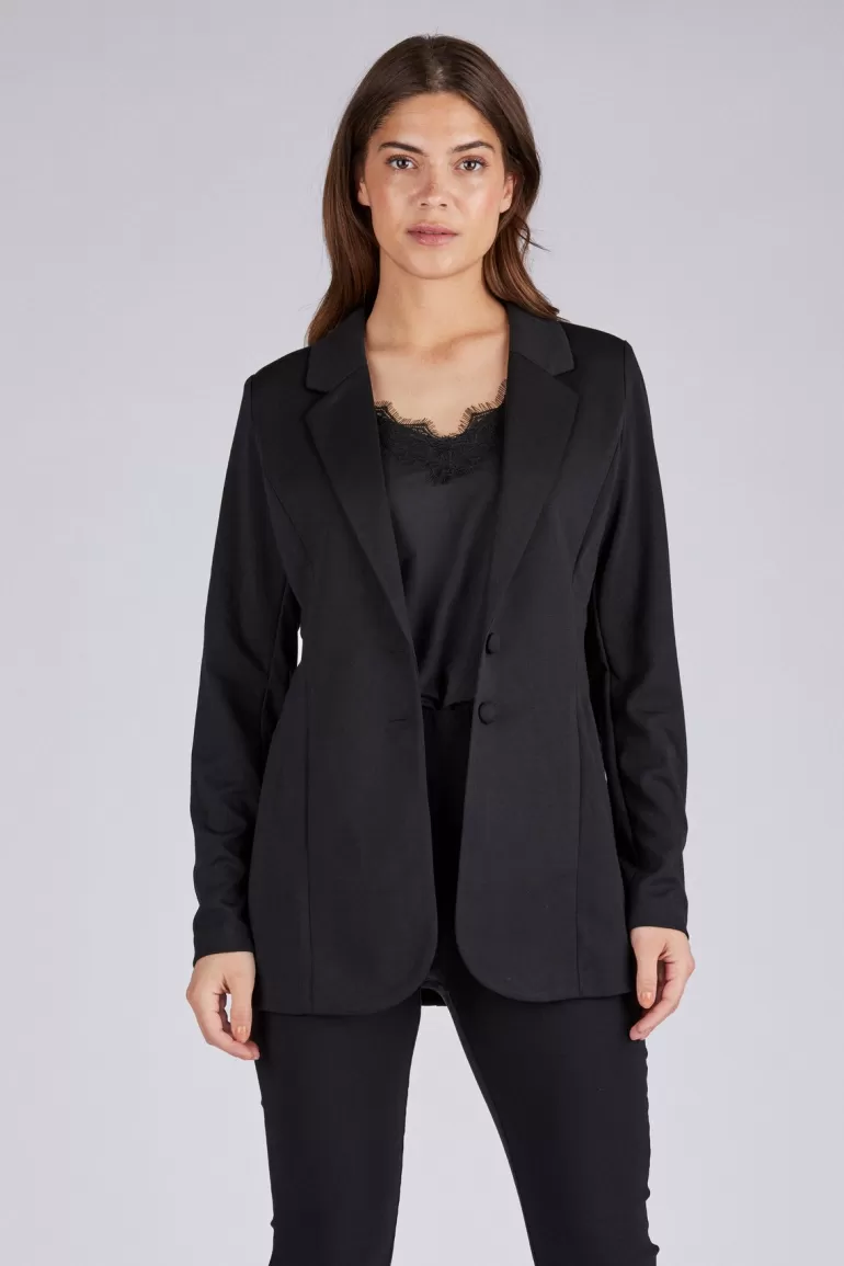 FREEQUENT FQNANNI - FITTED LONG BLAZER - Black Sale