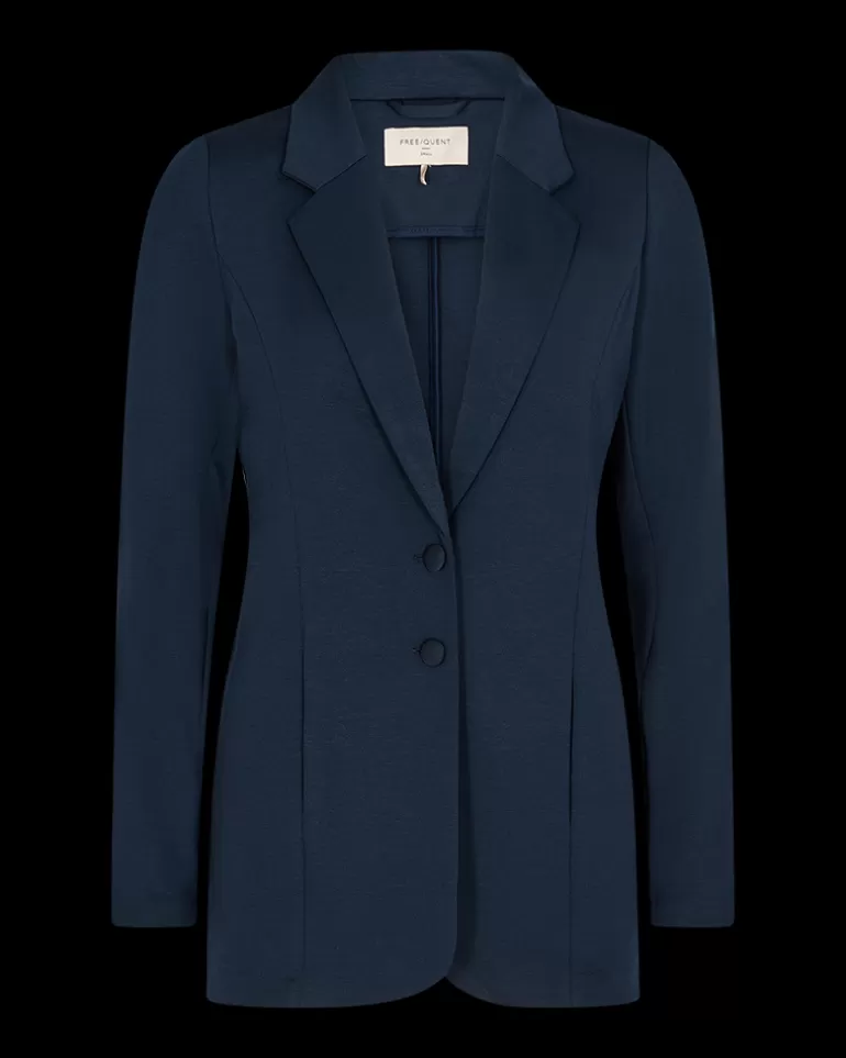 FREEQUENT FQNANNI - FITTED LONG BLAZER - BLUE Salute Best