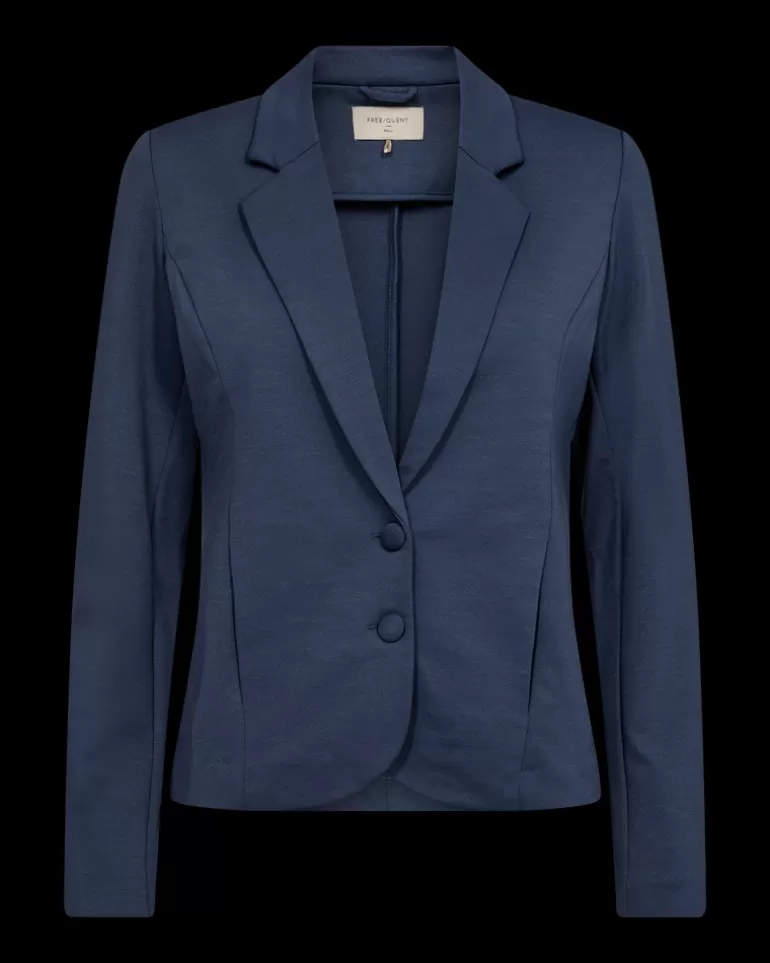 FREEQUENT FQNANNI - FORM-FITTING BLAZER - BLUE VintageIndigo Cheap