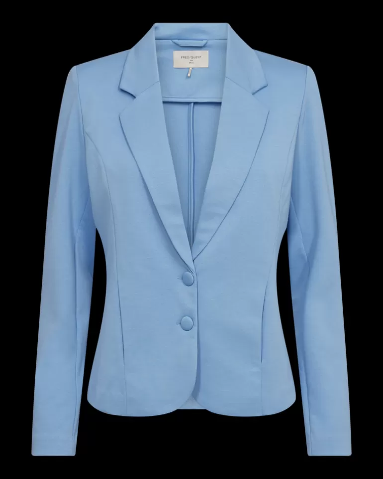 FREEQUENT FQNANNI - FORM-FITTING BLAZER - BLUE DellaRobbiaBlue Best Sale