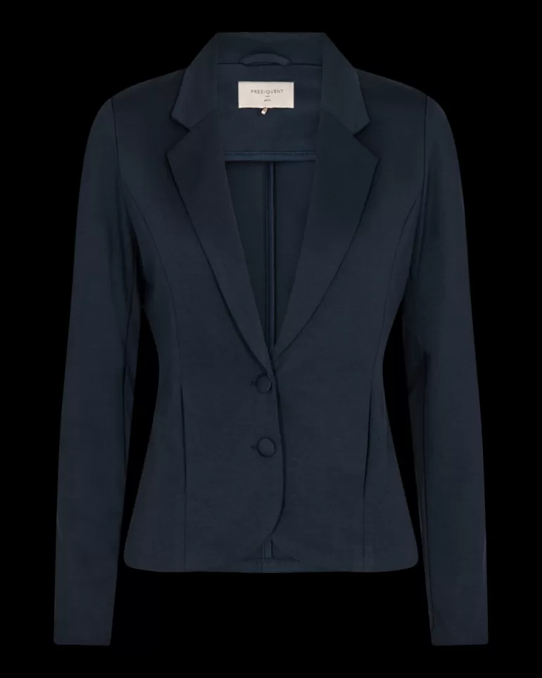 FREEQUENT FQNANNI - FORM-FITTING BLAZER - BLUE Salute Best Sale