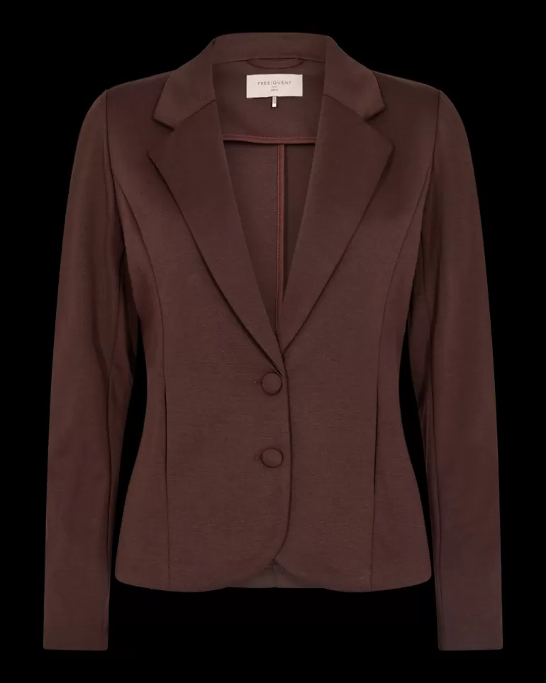 FREEQUENT FQNANNI - FORM-FITTING BLAZER - BROWN CoffeeBean Flash Sale