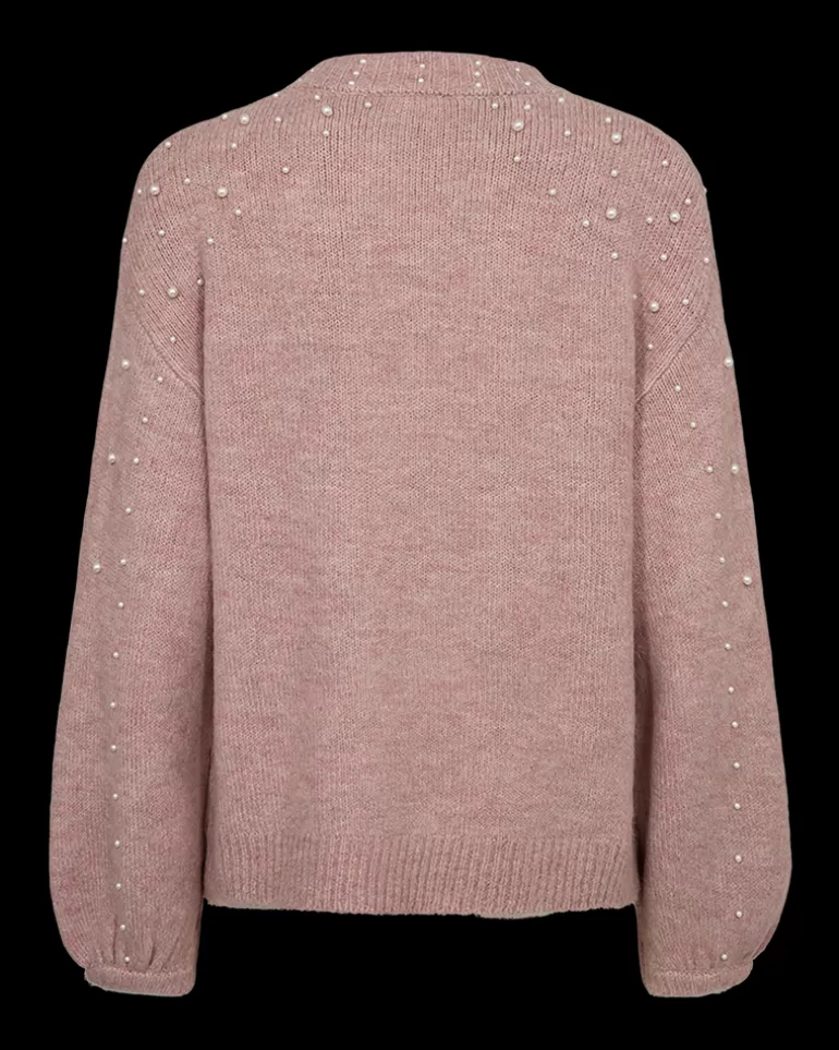 FREEQUENT FQPEARL - PULLOVER WITH PEARLS - ROSE MistyRoseMelange Outlet