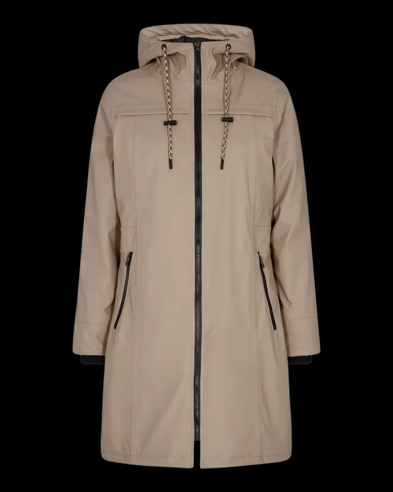 FREEQUENT FQRAIN - WATER-REPELLENT RAIN JACKET - BROWN DesertTaupe Shop