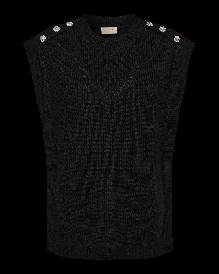 FREEQUENT FQRANOLA - WAISTCOAT - Black Cheap