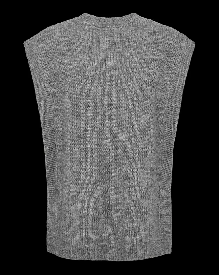 FREEQUENT FQRANOLA - WAISTCOAT - GREY Med.GreyMelange Hot