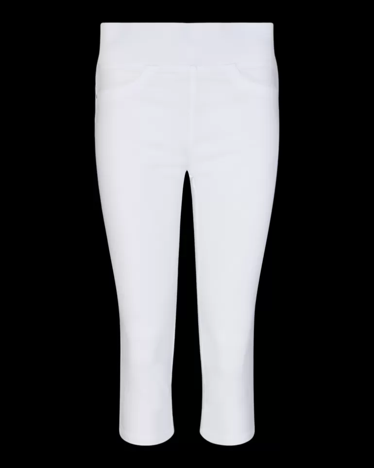 FREEQUENT FQSHANTAL - POWER CAPRI PANTS - WHITE Brightwhite Fashion