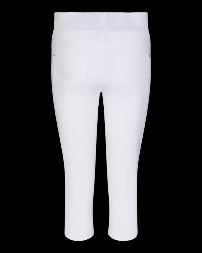 FREEQUENT FQSHANTAL - POWER CAPRI PANTS - WHITE Brightwhite Fashion