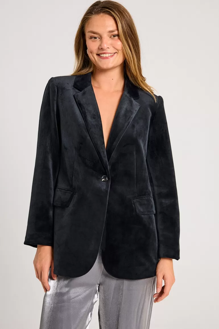 FREEQUENT FQVELVET - BLAZER - Black Cheap