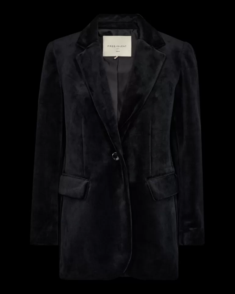 FREEQUENT FQVELVET - BLAZER - Black Cheap